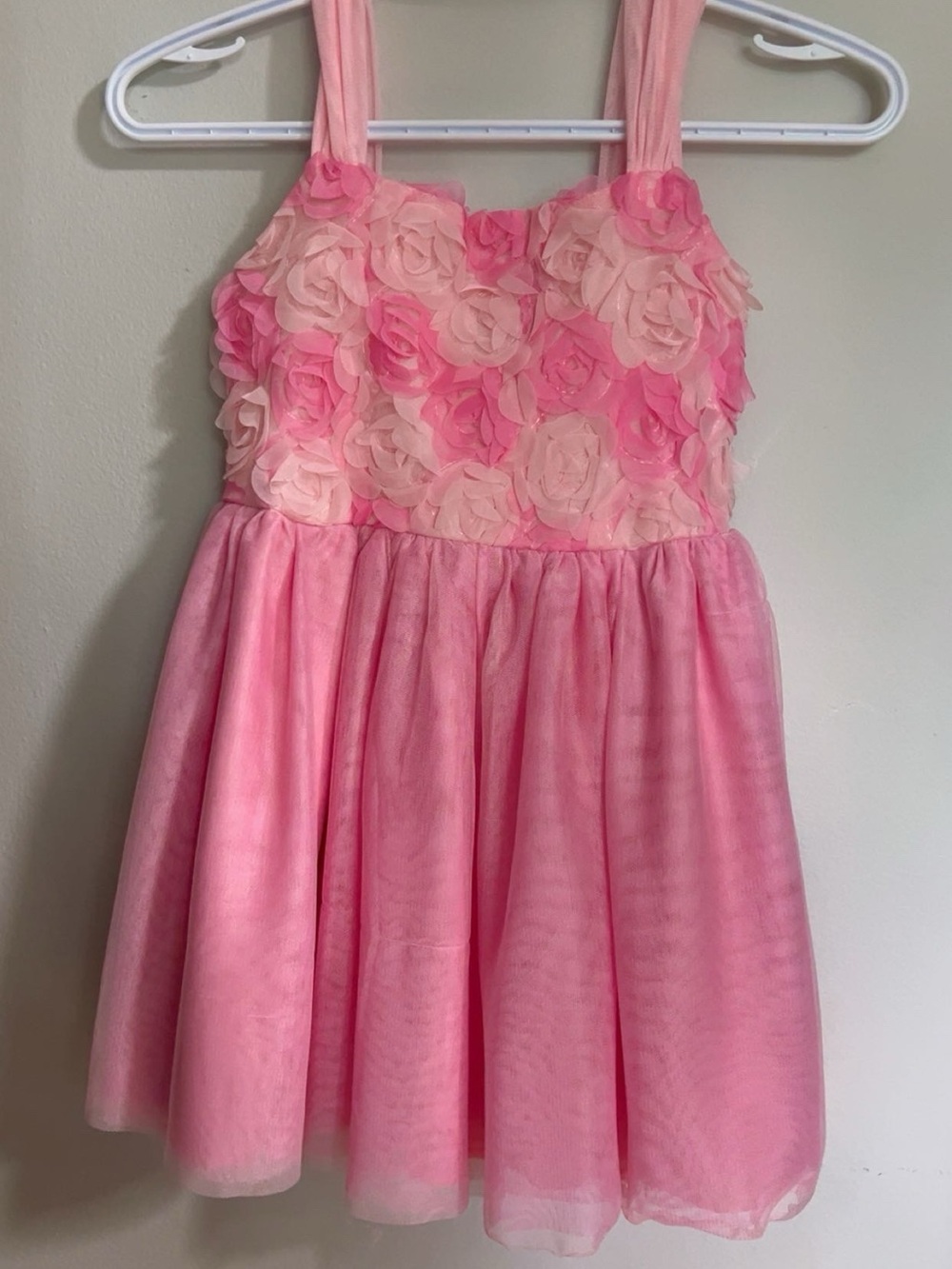 The Children's Place Pink Floral Rosette Tulle Party Dress